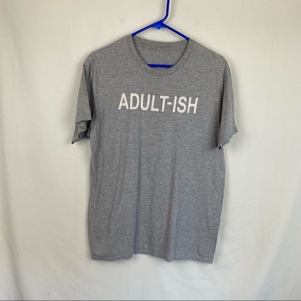 Adult-ish funny mens unisex tee shirt